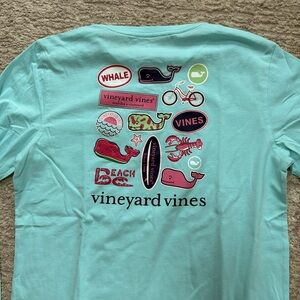 NWT Vineyard Vines Girl's Island Paradise Multi Sticker Pocket Tee- Size L
